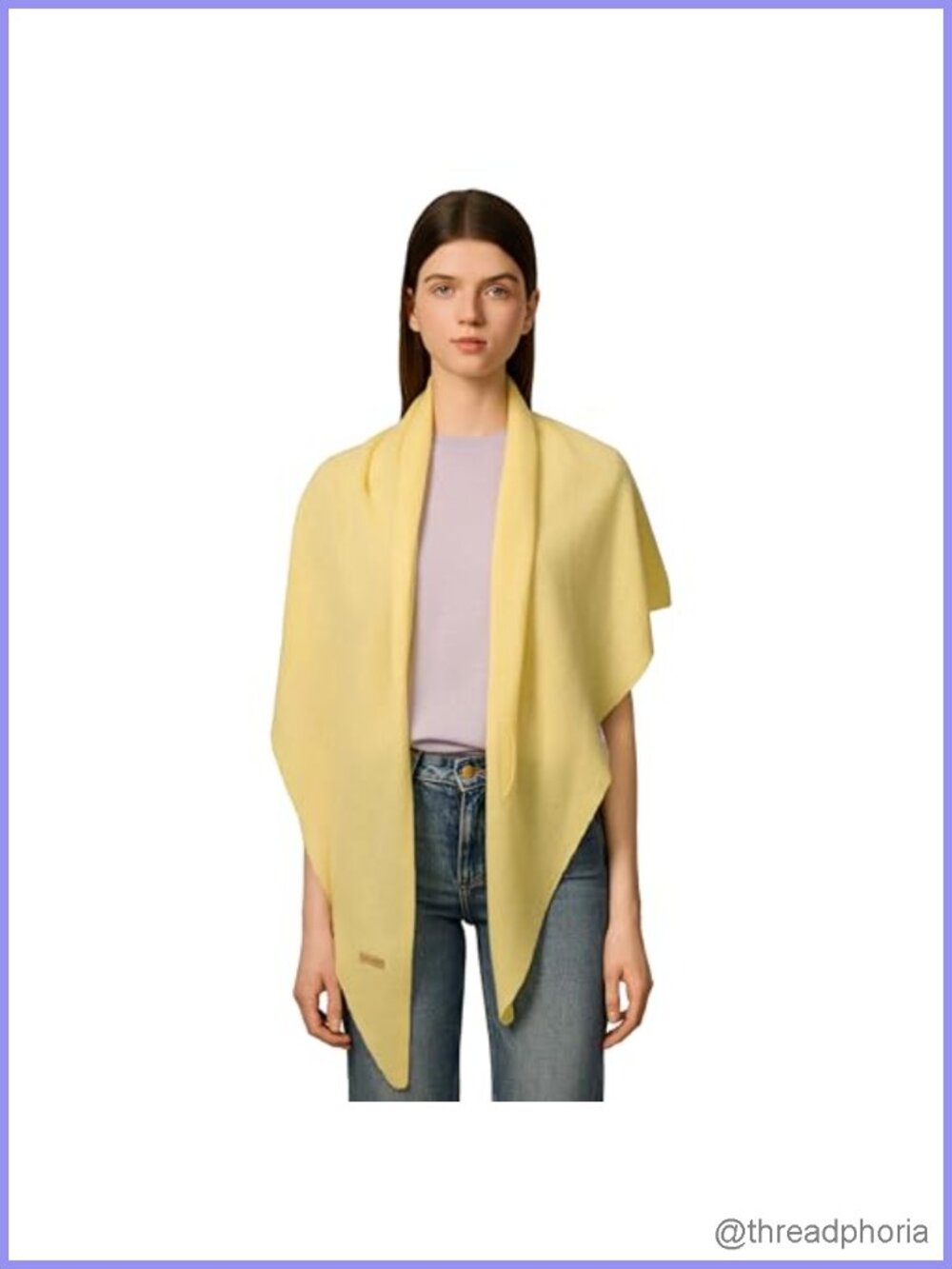 Cashmere Wool Blend Shawl Wrap Women Triangle Scarf Oversized Pashmina
